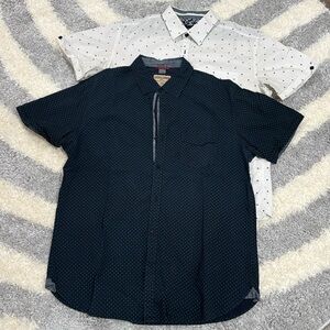 GUC LOT OF 2 short sleeve button down shirts sz Large